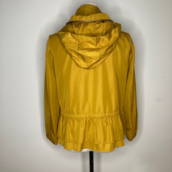 Zara mustard peplum rain coat XSM - Picture 7 of 10